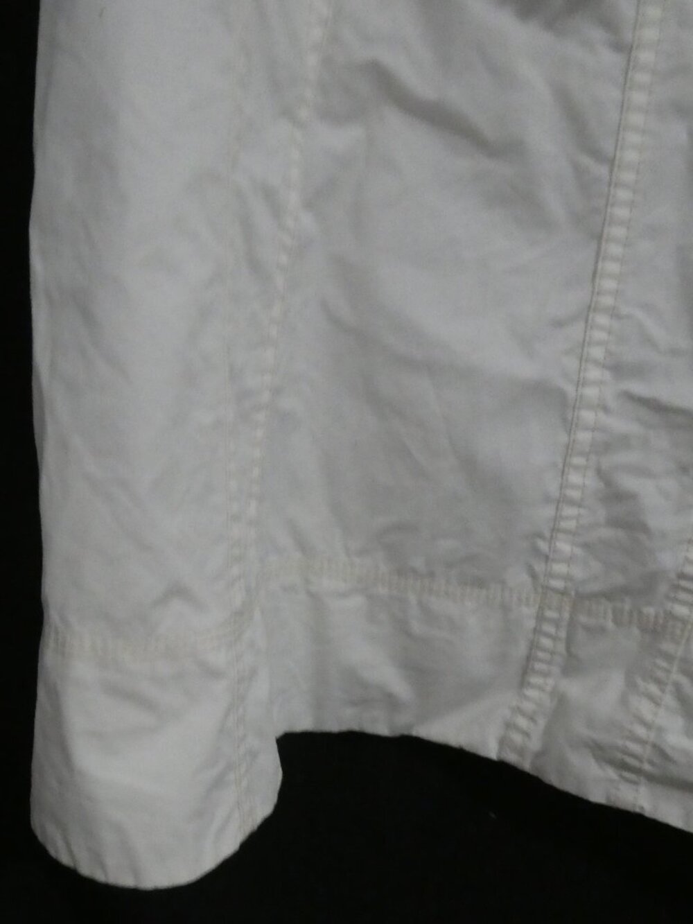 CONTEMPORAINE By SIMONS White Cotton A-Line Skirt with Braided Belt - Size 12 - Picture 7 of 15